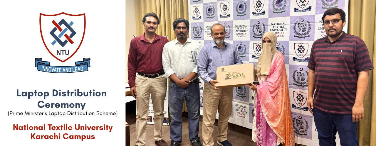Laptop Distribution Ceremony Held at National Textile University Karachi Campus