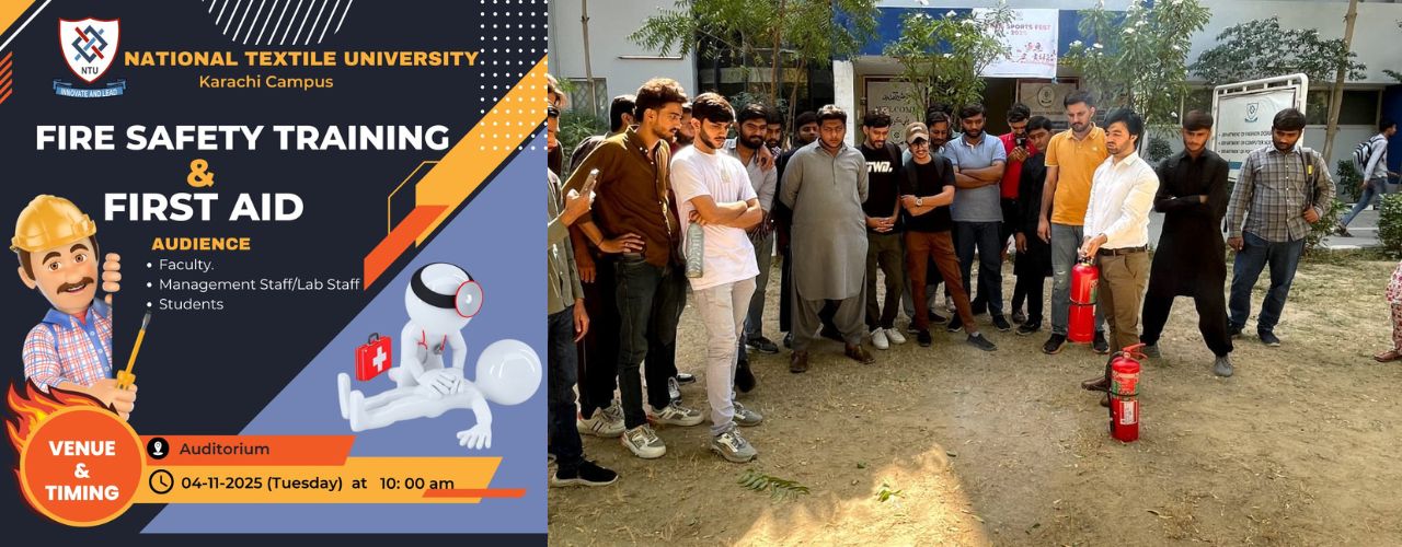 Emergency Response and Fire Safety Training Sessions Held at National Textile University Karachi Campus