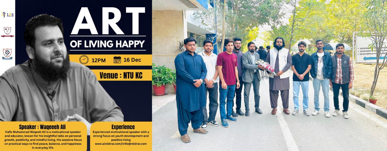 National Textile University Karachi Campus Hosts Motivational Session on “The Art of Living Happy”